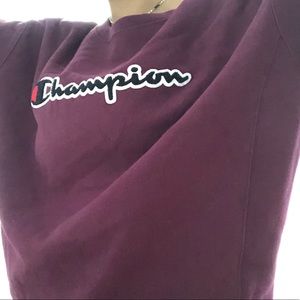 Maroon champion crew neck